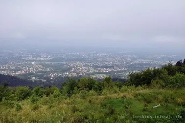 Mały Szlak Beskidzki, dzień 1, ze szczytu Gaiki